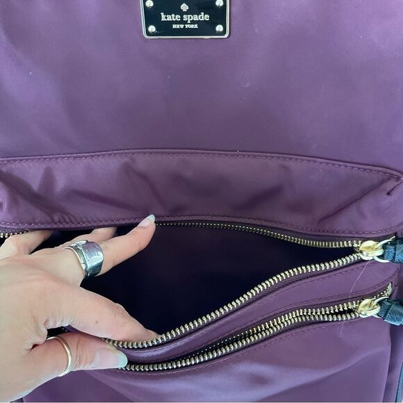 Kate Spade Burgundy Bradley Nylon Backpack with Matching Wallet main image 4
